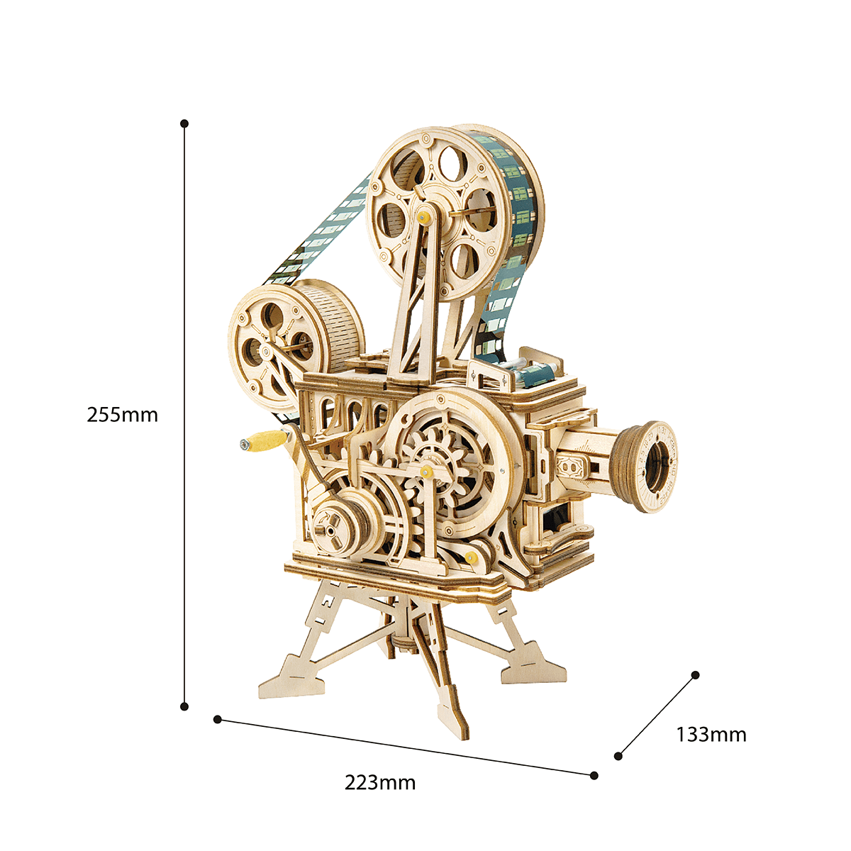3D Wooden Puzzle - Enter the Magical World of Cinema with Vitascope/Film Projector