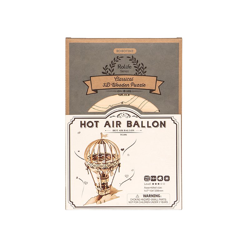 Escape to a World of Creativity with the 3D Wooden Puzzle Hot Air Balloon