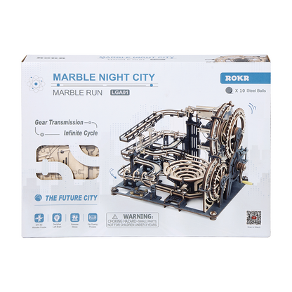 3D Wooden Marble Run 'Marble Night City' Robotime