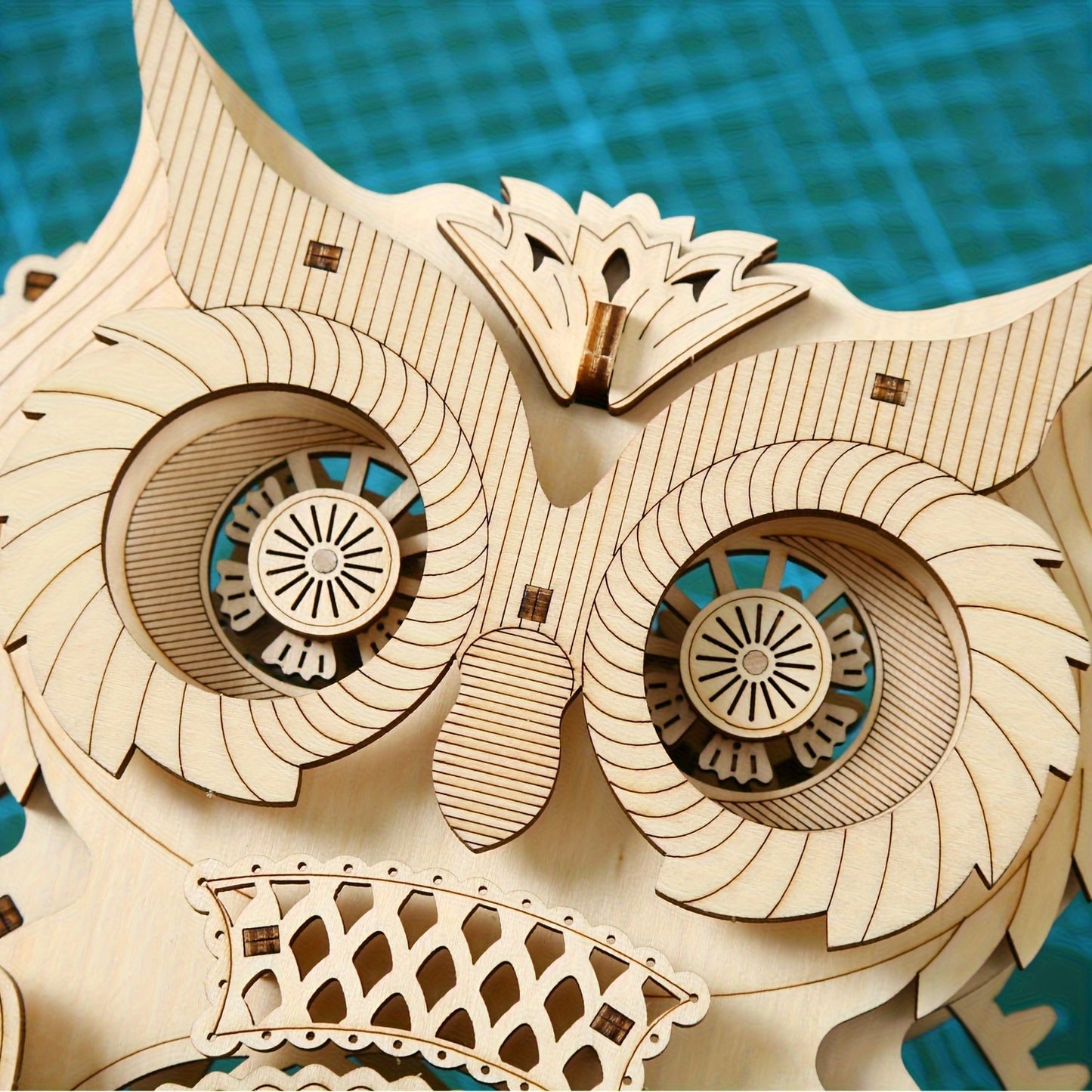 Creative Passage: 3D Wooden Owl Clock Puzzle Set for Adults