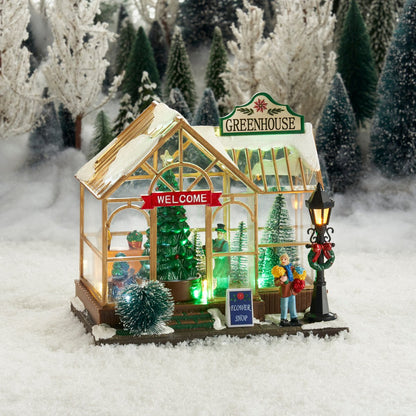 Beleef de Magie van de Winter met de Kerstdorp Miniatuur Winter Kweekkas!